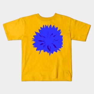 Cornflower Royal Blue Flower Abstract Kids T-Shirt